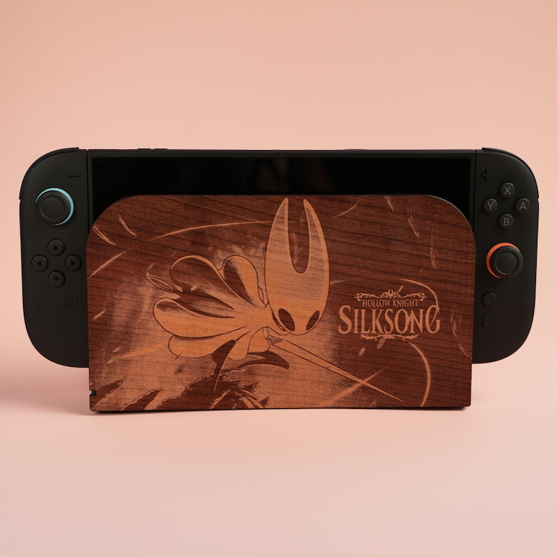 Cherry Wood Switch 2 Dock Cover: Silk Hollow Song Knight Hornet Laser ...