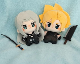 Final Fantasy Plushie: 10 Cm Plush Doll | Cloud Sephiroth - Etsy
