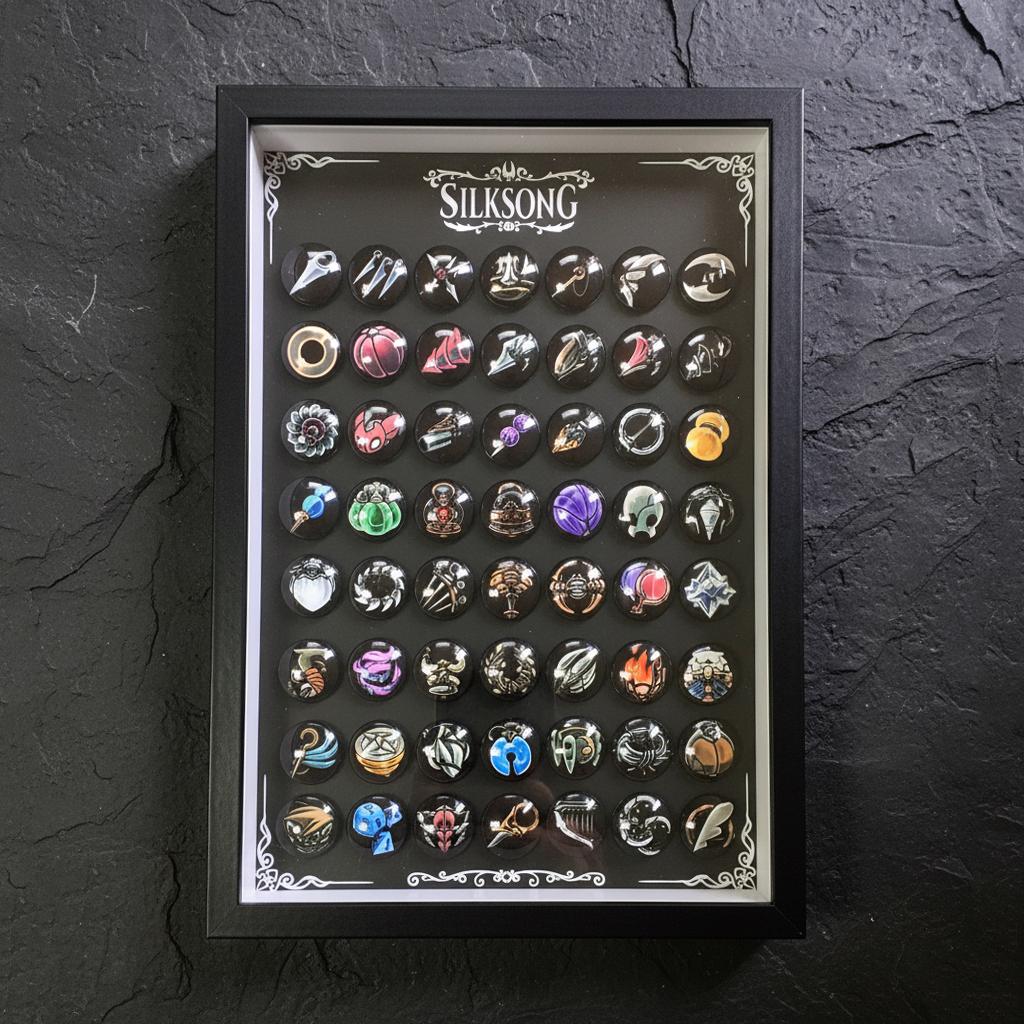 Hollow Knight Silksong Charms Frame Set | Magnetic Display Board
