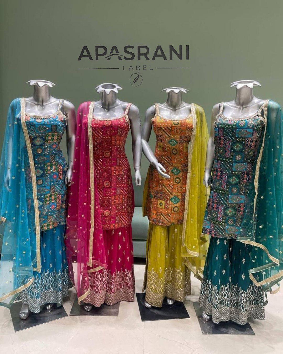 Kurti Set da donna con Dupatta Indian Designer Party Wear