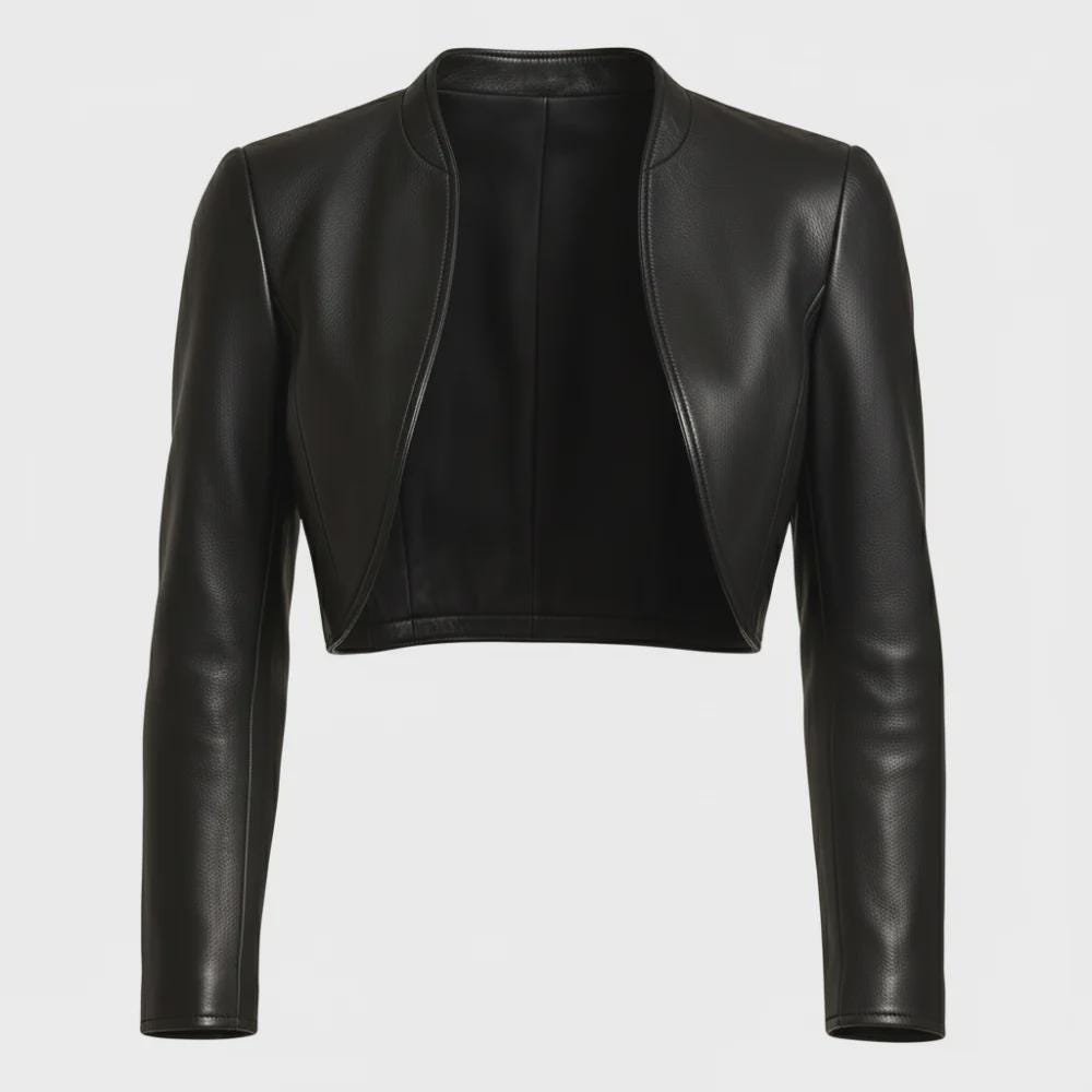 Handmade Black Leather Bolero Jacket - Cropped Women's Jacket - Etsy