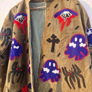 Sujani geborduurd Artwear fluwelen jack voor boho-winteroutfits afbeelding 2