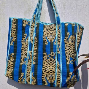 Personalized Pink Cotton Pajama Set | Tiger Print with Tote & Pouch image 13