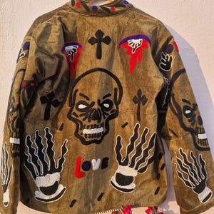 Sujani geborduurd Artwear fluwelen jack voor boho-winteroutfits afbeelding 8