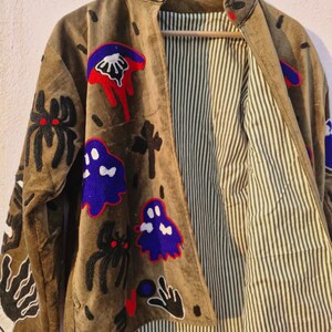 Sujani geborduurd Artwear fluwelen jack voor boho-winteroutfits afbeelding 3