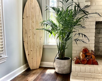 Handmade Wooden Surfboard - Coastal Wall Decor Beach Art