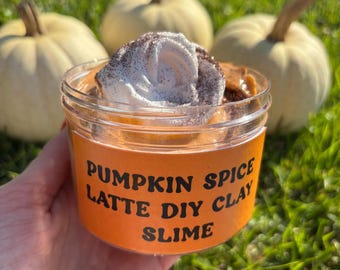 Pumpkin Spice Latte DIY Clay Slime, Handmade Butter Slime for Kids, SarahsSlimeCompany
