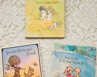 Three Vintage American Greetings Love/Friendship Books - Cute Illustrations