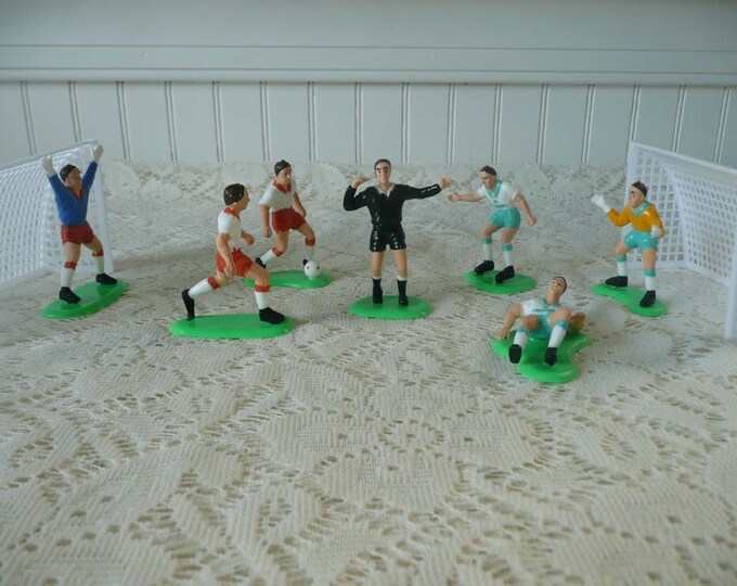 Vintage Soccer Themed Cake Toppers Including Referee and Nets Etsy