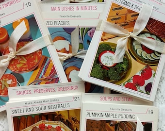 Set Of Thirty-five Vintage Weight Watchers Recipe Cards For Crafting, Journal Making, Scrapbooks And Mixed Media