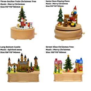 Personalized Christmas Wooden Music Box: Engraved Holiday Keepsake