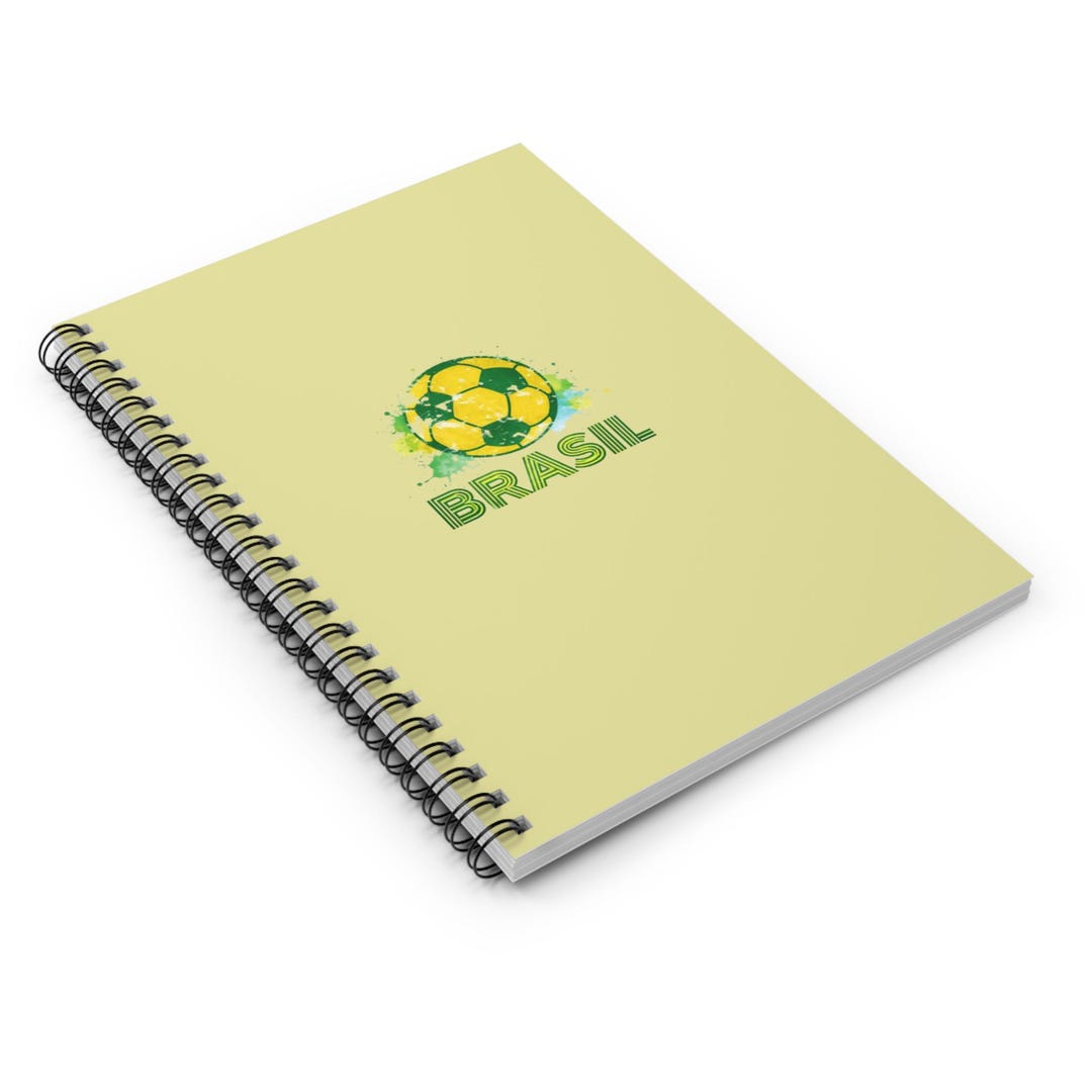 Brazil Football Ball Spiral Notebook, Notebook | Ruled Line - Etsy