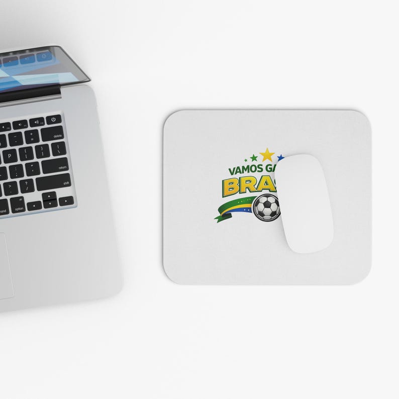 Vamos Ganhar Brasil soccer mouse pad | Brazil football flag design image 3