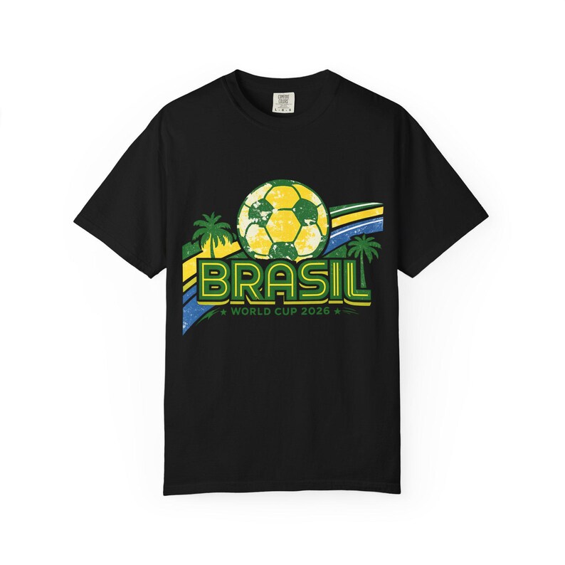 Camiseta Bola de Futebol da Copa do Mundo Brasil 2026 | Camiseta de Futebol do Brasil imagem 14