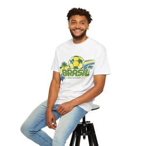 Camiseta Bola de Futebol da Copa do Mundo Brasil 2026 | Camiseta de Futebol do Brasil imagem 7