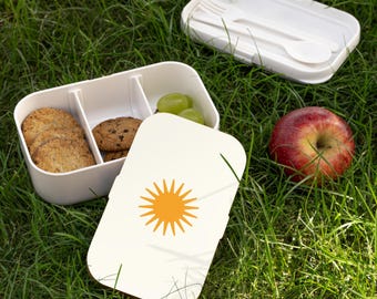 Minimal Sunburst Bento Lunch Box | Sunny Retro Lunchbox