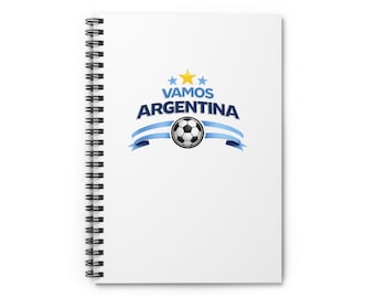 Vamos Argentina Football Spiral Notebook | Ruled Journal