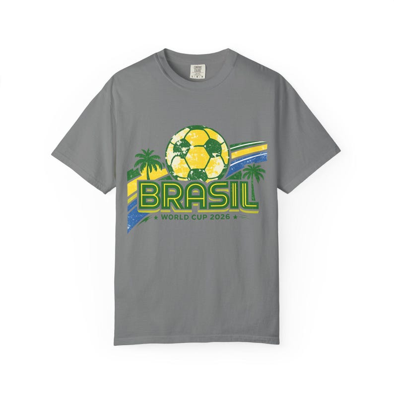Camiseta Bola de Futebol da Copa do Mundo Brasil 2026 | Camiseta de Futebol do Brasil imagem 13