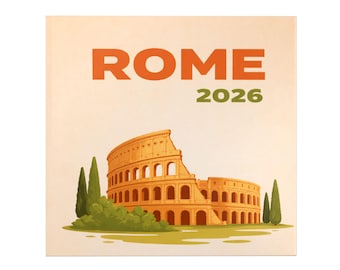 Rome 2026 Hardcover Photo Book | Colosseum Travel Keepsake