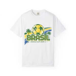 Camiseta Bola de Futebol da Copa do Mundo Brasil 2026 | Camiseta de Futebol do Brasil imagem 10