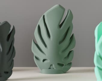 Monstera Leaf Vase | Modern Botanical Home Decor 180mm or 200mm