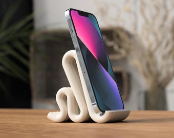 Modern Phone Stand: Minimalist Desk & Nightstand Smartphone Holder