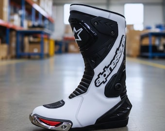 Handgemaakte Alpinestar-racelaarzen: echt leer voor ultieme prestaties en comfort"