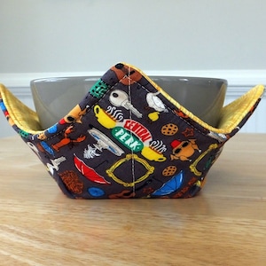 Bowl Cozy Made With Licensed Friends Icons Fabric