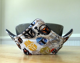 Bowl Cozy Made With Licensed Star Wars Mandalorian Fabric