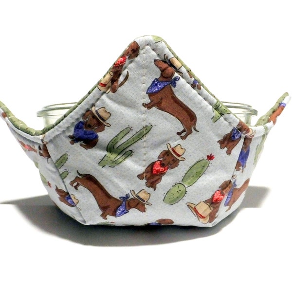 Wild West Dachshund Bowl or Plate Cozy