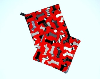 Dachshund Pot Holder Red