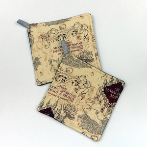 Blumentopflappen aus Lizensiertem Map Stoff