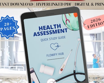 Paquete de evaluación de salud para enfermería / Guía de estudio clínico (descarga digital)