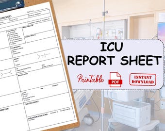 ICU Report Sheet | Printable PDF | Patient Rounding Template