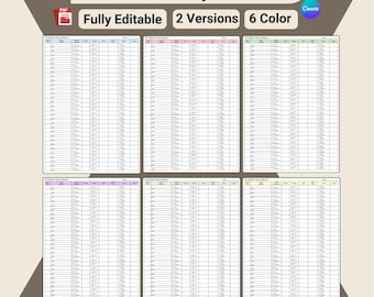 30 Patient Nurse Report Sheet | Long Term Care, 6 Color (Canva & PDF)