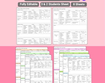 School Nurse Visit Log Sheet | Printable & Editable Health Office Assessment Forms | PDF  | Canva