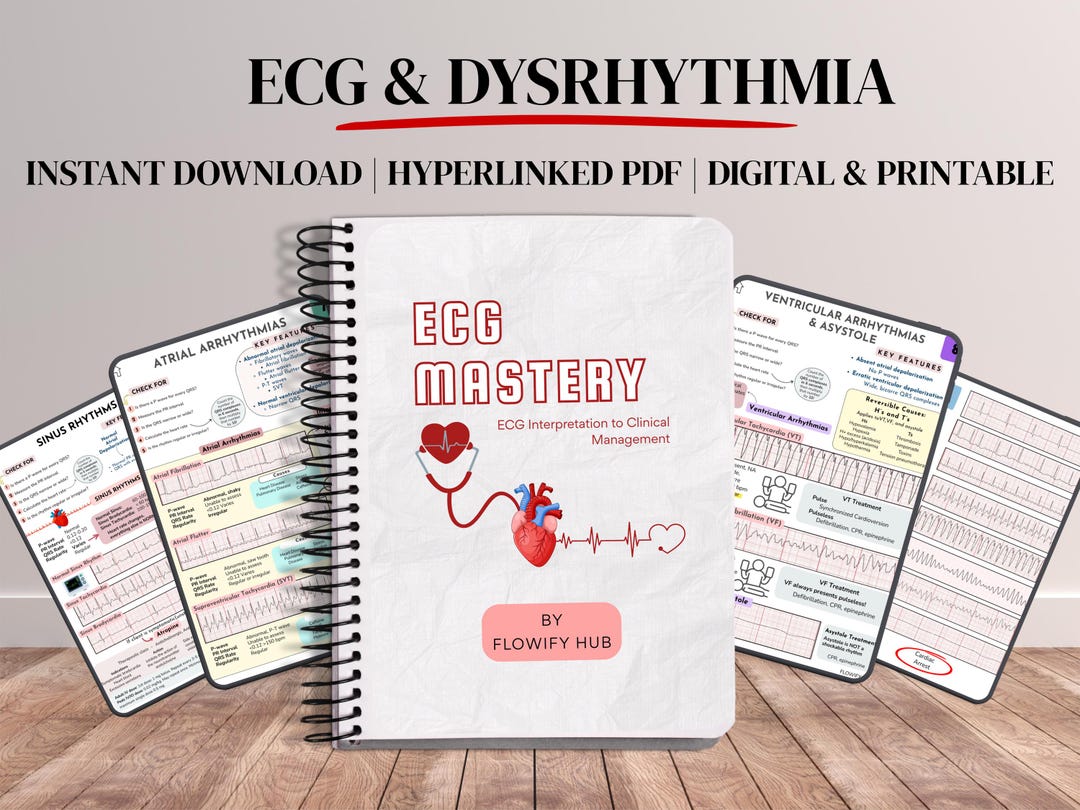 Ecg Interpretation Guide.pdf ECG Interpretation Study Guide | Rhythm, Arrhythmias, Management Cheat ...