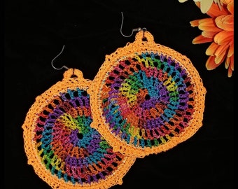 Handmade Crochet Nylon Earrings 2