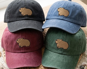 Broderad capybarahatt: unisex baseballkeps