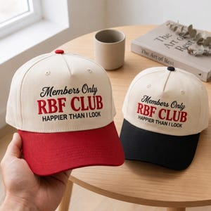 Bestickte RBF Club Trucker Hat, Cap für Mitglieder, glücklicher als ich aussehe
