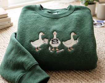 Embroidered IVF Goose Sweatshirt, Hope Hormones Transfer Day Shirt