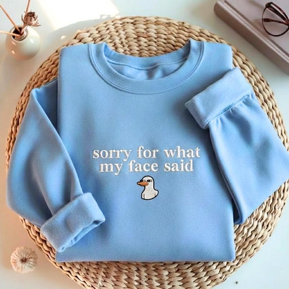 Embroidered Sarcastic Graphic Tee, Funny Mood Shirt, Resting Face Gift