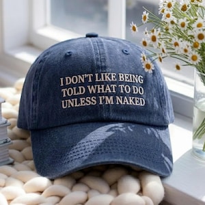 Casquette de baseball brodée, casquette de déclaration drôle de citation, kaki relatif à l'humour adulte