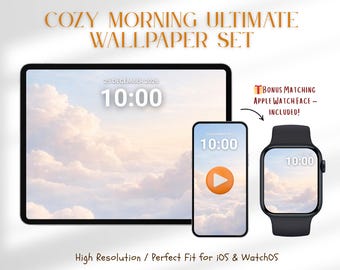 Fondo de pantalla "Nube acogedora por la mañana" para teléfono, iPad y Apple Watch (descarga digital)
