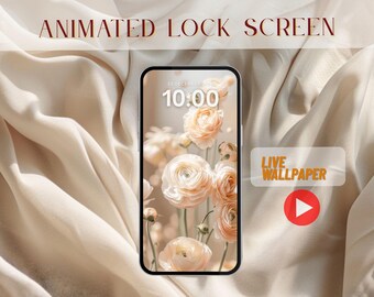 Fondo de pantalla animado floral acogedor para iPhone/Pantalla de bloqueo suave (MP4 + PNG)
