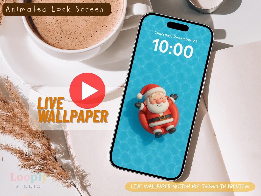 Christmas Live Wallpaper – Santa Animated Lock Screen MP4 + PNG (iphone ...