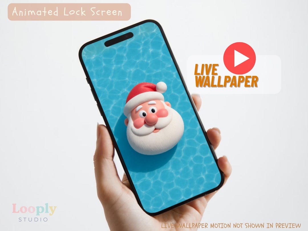 Christmas Live Wallpaper – Santa Animated Lock Screen MP4 + PNG (iphone ...