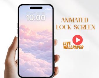 Fondo de pantalla de bloqueo animado de nube rosa de ensueño - Descarga digital