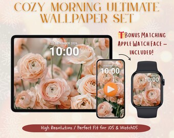 Fondo de pantalla definitivo "Acogedora mañana" para iPhone, iPad y Apple Watch (descarga digital)