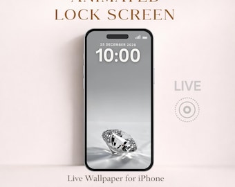 Fondo de pantalla animado para iPhone con estética de diamante, fondo de pantalla minimalista de lujo para iOS 16 y Android (descargar)